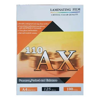 طلق لمینت 125 میکرون سایز 9*12 برند AX